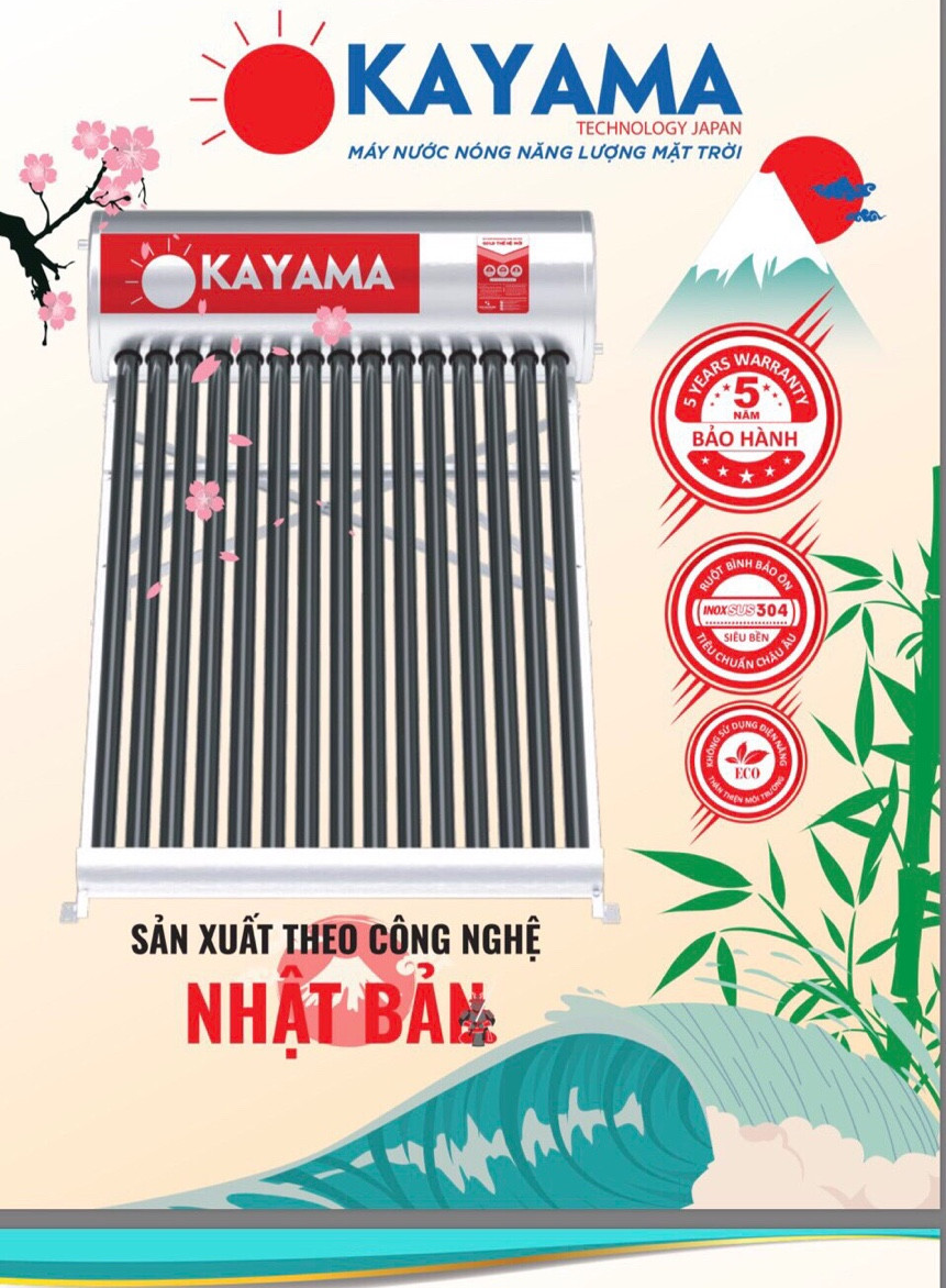 Máy Nước Nóng Năng Lượng Mặt Trời Kayama: Lựa Chọn Thông Minh cho Ngôi Nhà Xanh